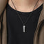 PSS1307 STAINLESS STEEL PENDANT WITH ROCK SURFACE