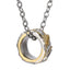 PSS1308 STAINLESS STEEL PENDANT WITH ROCK SURFACE