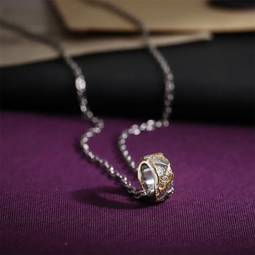 PSS1308 STAINLESS STEEL PENDANT WITH ROCK SURFACE