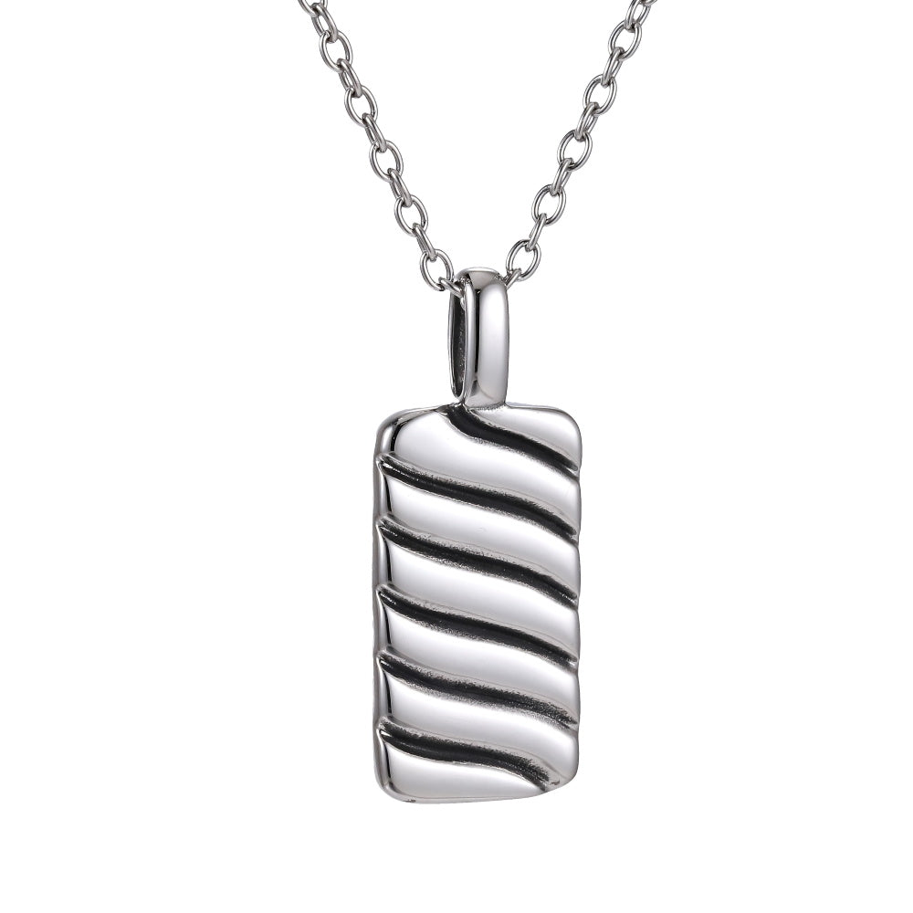 PSS1309 STAINLESS STEEL PENDANT WITH ROPE DESIGN