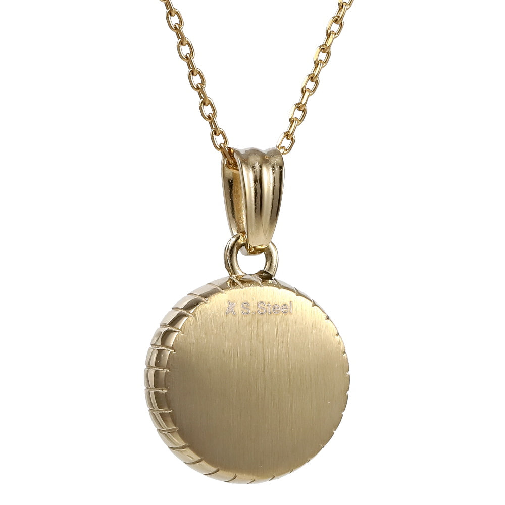 PSS1319 STAINLESS STEEL ROUND PENDANT WITH CZ