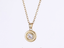 PSS1319 STAINLESS STEEL ROUND PENDANT WITH CZ
