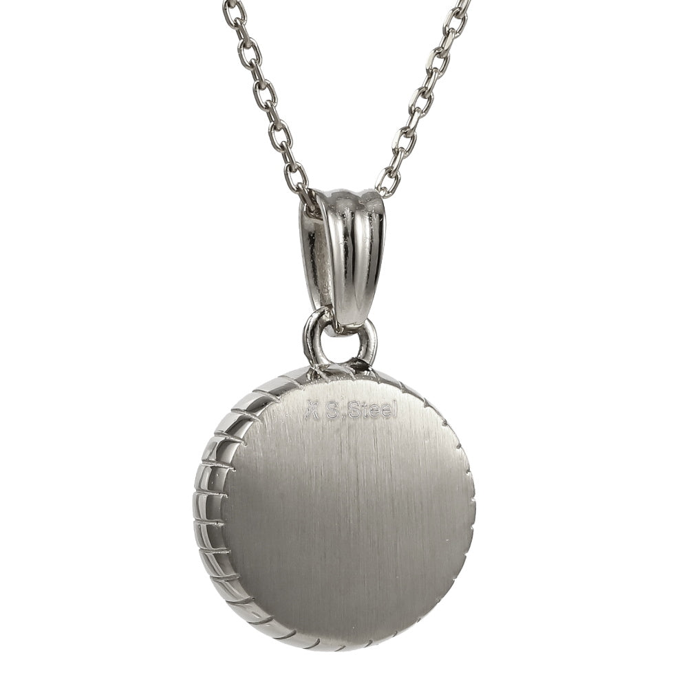 PSS1319 STAINLESS STEEL ROUND PENDANT WITH CZ