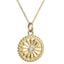 PSS1320 STAINLESS STEEL ROUND PENDANT WITH CZ