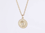 PSS1320 STAINLESS STEEL ROUND PENDANT WITH CZ