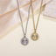 PSS1320 STAINLESS STEEL ROUND PENDANT WITH CZ