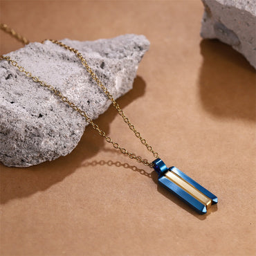 PSS1323 STAINLESS STEEL PENDANT WITH TWO TONE COLOR