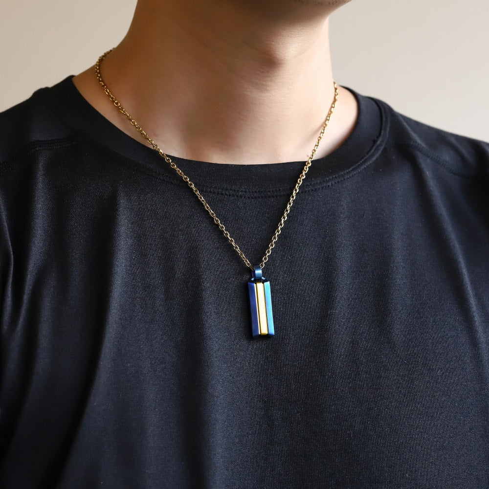 PSS1323 STAINLESS STEEL PENDANT WITH TWO TONE COLOR