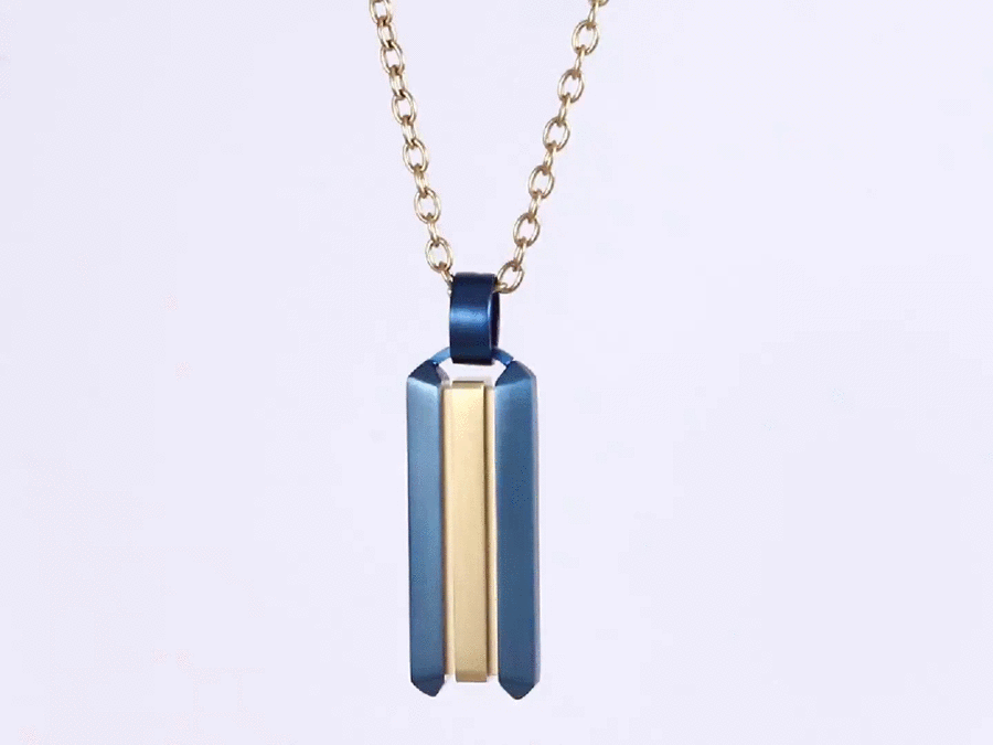 PSS1323 STAINLESS STEEL PENDANT WITH TWO TONE COLOR