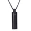 AAB Co. Stainless Steel Pendant with Black Spray Matte Leather-Look Design