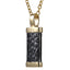AAB Co. Stainless Steel Pendant with Black Matte & 14K Gold Two-Tone Design