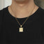 PSS1329 STAINLESS STEEL PENDANT WITH LILY PATTERN