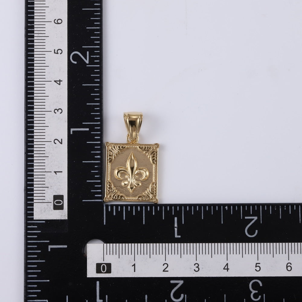 PSS1329 STAINLESS STEEL PENDANT WITH LILY PATTERN