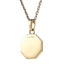 AAB Co. Gold Stainless Steel Clover Pendant – Octagonal Shape