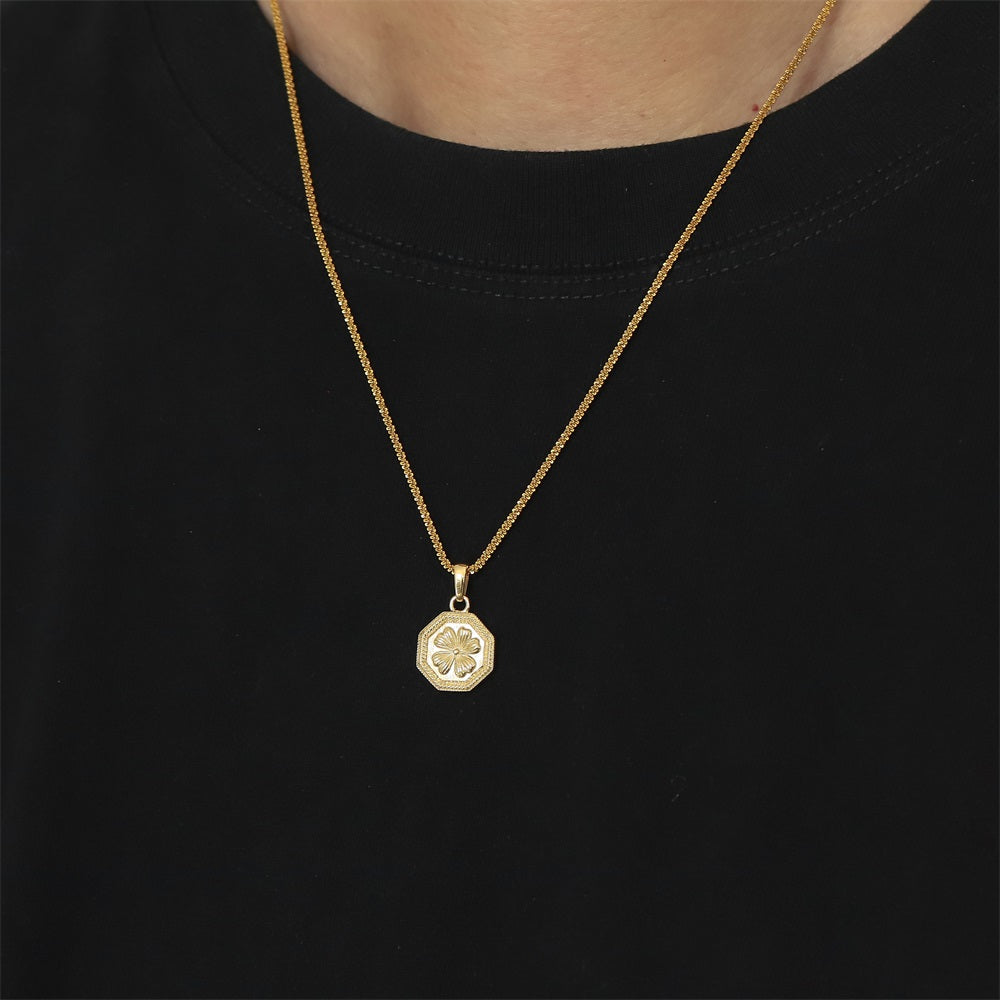 PSS1330 STAINLESS STEEL PENDANT WITH CLOVERS