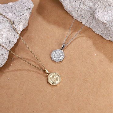 PSS1330 STAINLESS STEEL PENDANT WITH CLOVERS