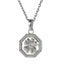 AAB Co. Silver Stainless Steel Clover Pendant – Octagonal Shape