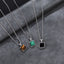 PSS1331 STAINLESS STEEL PENDANT WITH SQUARE STONE
