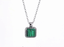 PSS1331 STAINLESS STEEL PENDANT WITH SQUARE STONE