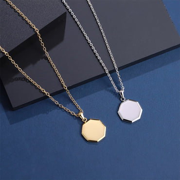 PSS1333 STAINLESS STEEL  OCTAGONAL PENDANT