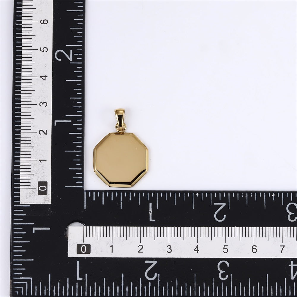 PSS1333 STAINLESS STEEL  OCTAGONAL PENDANT