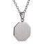 AAB Co. Stainless Steel Octagonal Pendant – Shiny Steel Finish