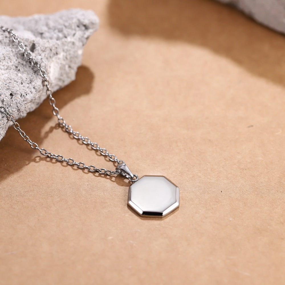 PSS1333 STAINLESS STEEL  OCTAGONAL PENDANT