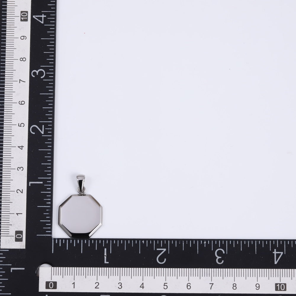 PSS1333 STAINLESS STEEL  OCTAGONAL PENDANT