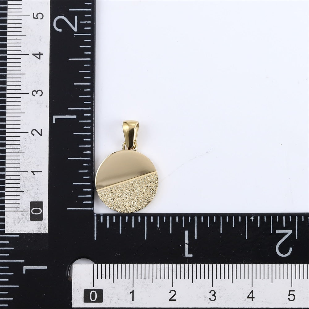 PSS1340 STAINLESS STEEL ROUND PENDANT WITH DIA-DUST