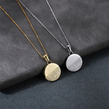 PSS1340 STAINLESS STEEL ROUND PENDANT WITH DIA-DUST