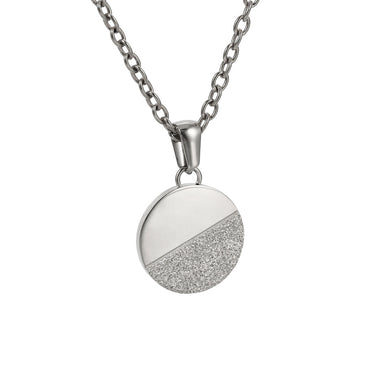 PSS1340 STAINLESS STEEL ROUND PENDANT WITH DIA-DUST
