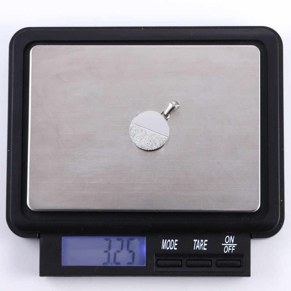 PSS1340 STAINLESS STEEL ROUND PENDANT WITH DIA-DUST