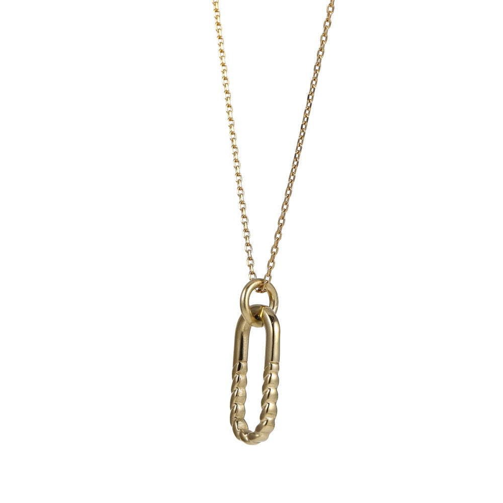 PSS1342 STAINLESS STEEL OVAL PENDANT