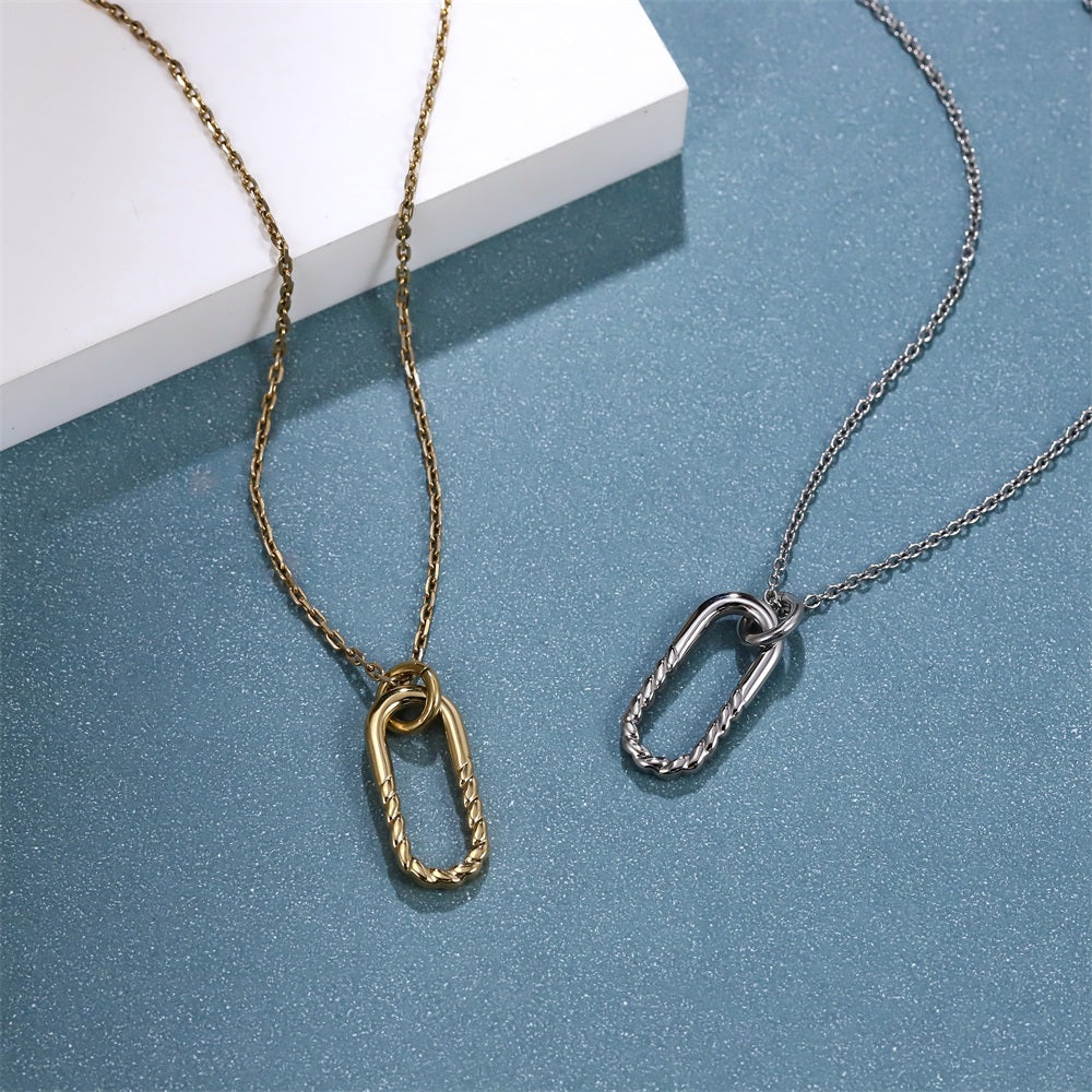 PSS1342 STAINLESS STEEL OVAL PENDANT