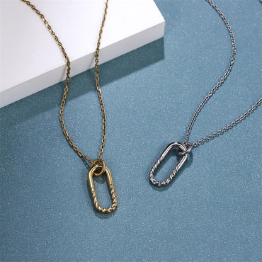 PSS1342 STAINLESS STEEL OVAL PENDANT