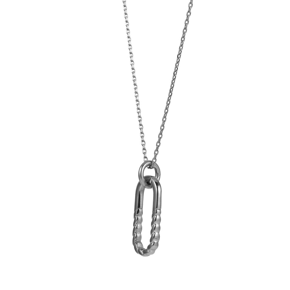 PSS1342 STAINLESS STEEL OVAL PENDANT