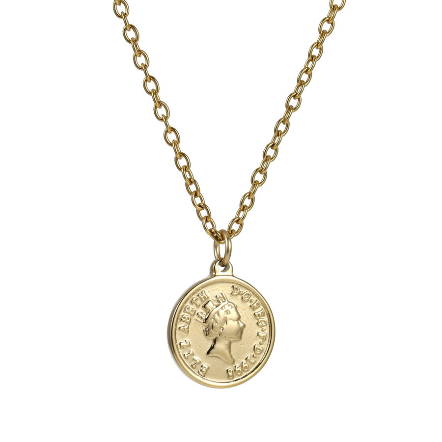 PSS1343 STAINLESS STEEL COIN PENDANT