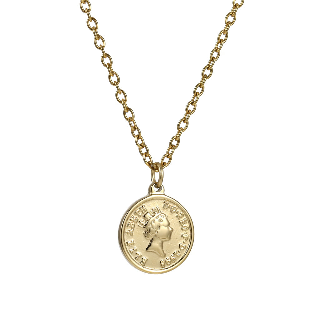 PSS1343 STAINLESS STEEL COIN PENDANT