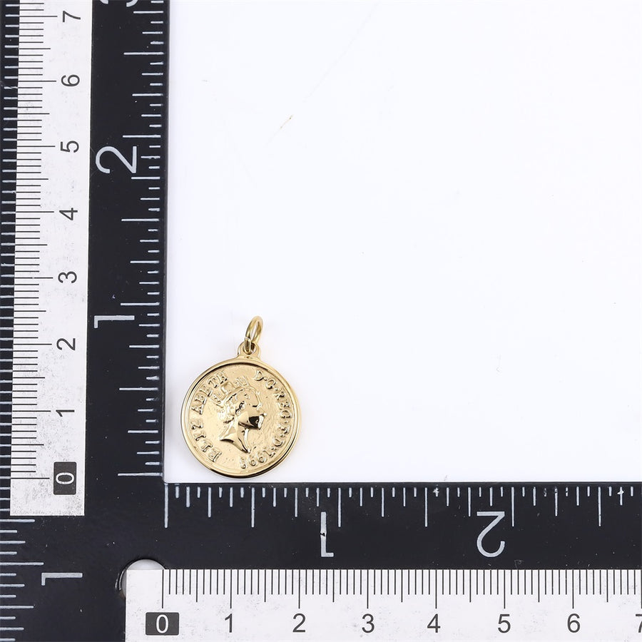 PSS1343 STAINLESS STEEL COIN PENDANT