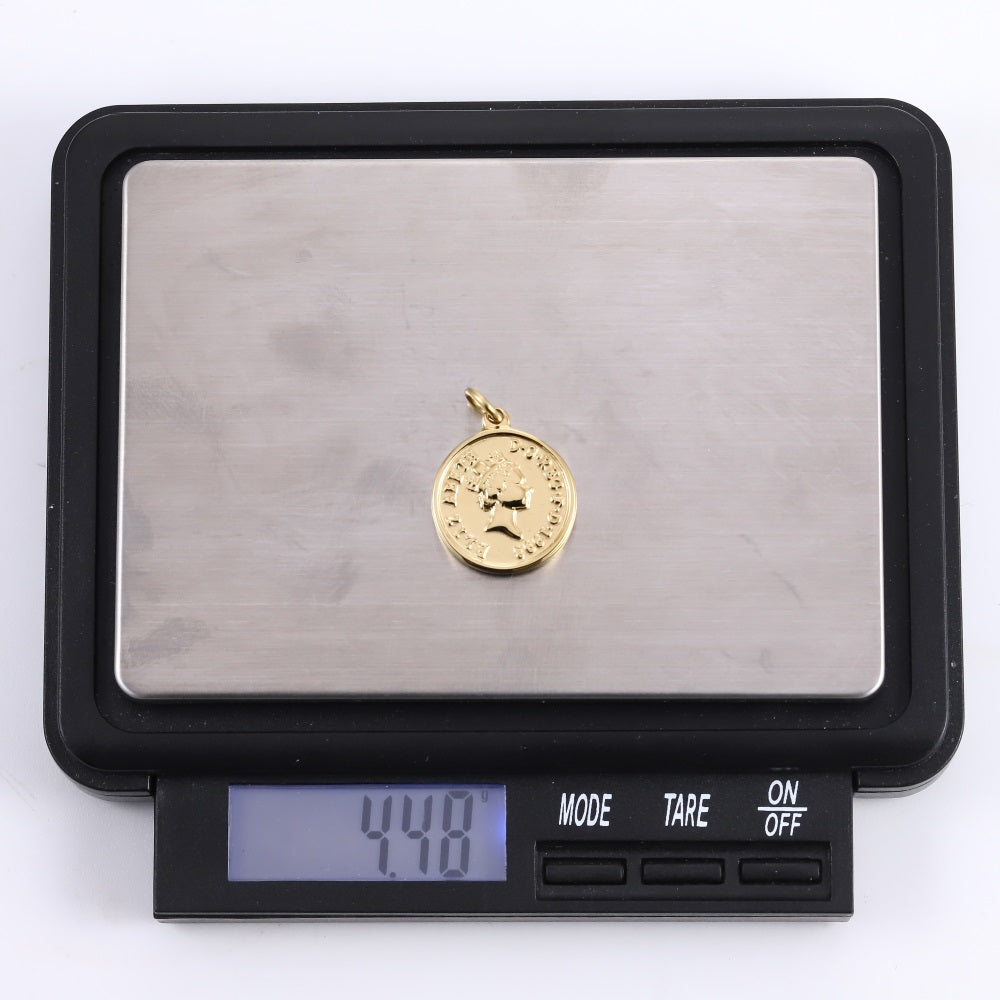 PSS1343 STAINLESS STEEL COIN PENDANT
