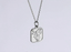PSS1344 STAINLESS STEEL SQUARE PENDANT WITH FLOWER