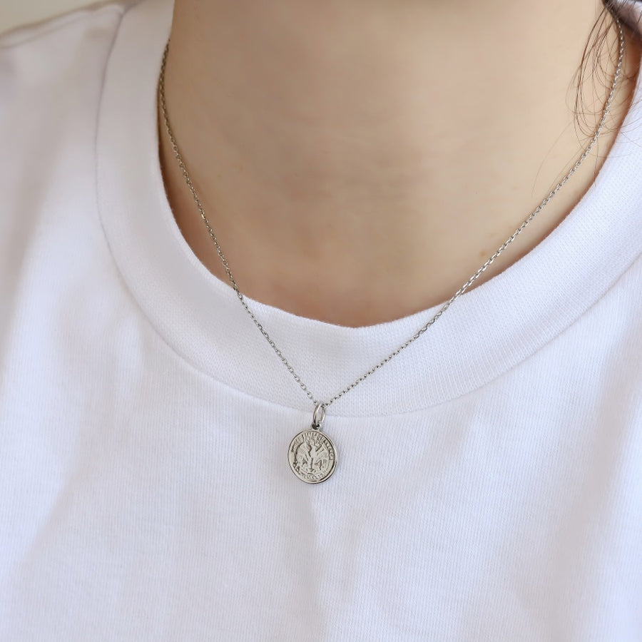PSS1346 STAINLESS STEEL SMALL COIN PENDANT