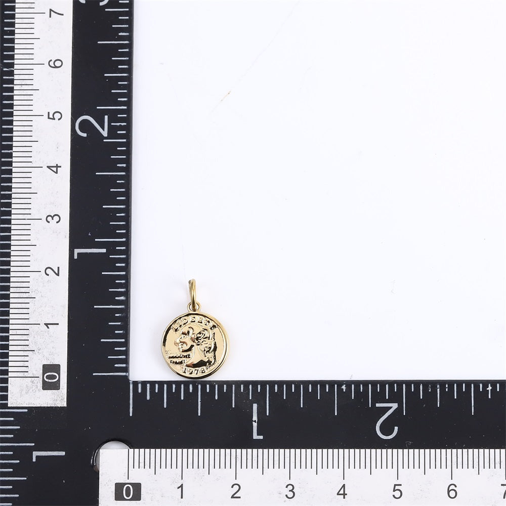 PSS1346 STAINLESS STEEL SMALL COIN PENDANT