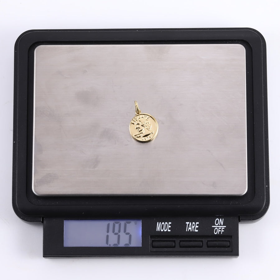 PSS1346 STAINLESS STEEL SMALL COIN PENDANT