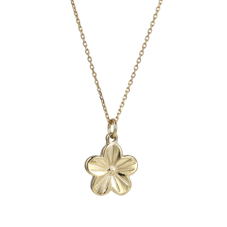 PSS1347 STAINLESS STEEL FLOWER PENDANT