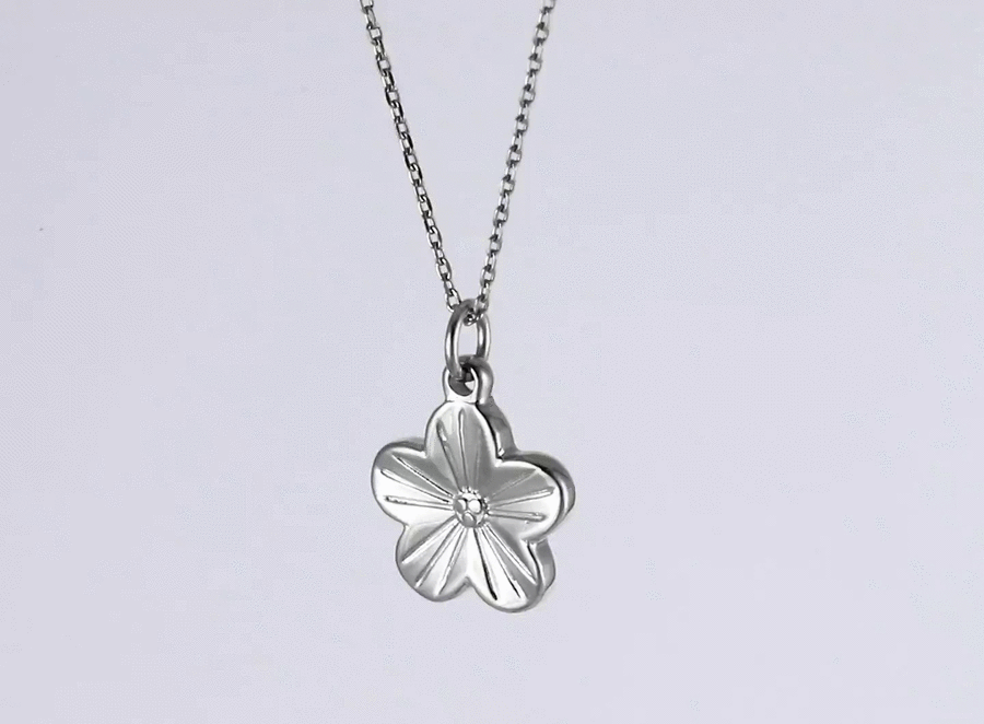 PSS1347 STAINLESS STEEL FLOWER PENDANT