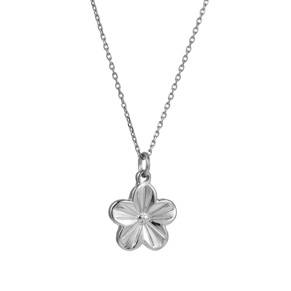 PSS1347 STAINLESS STEEL FLOWER PENDANT
