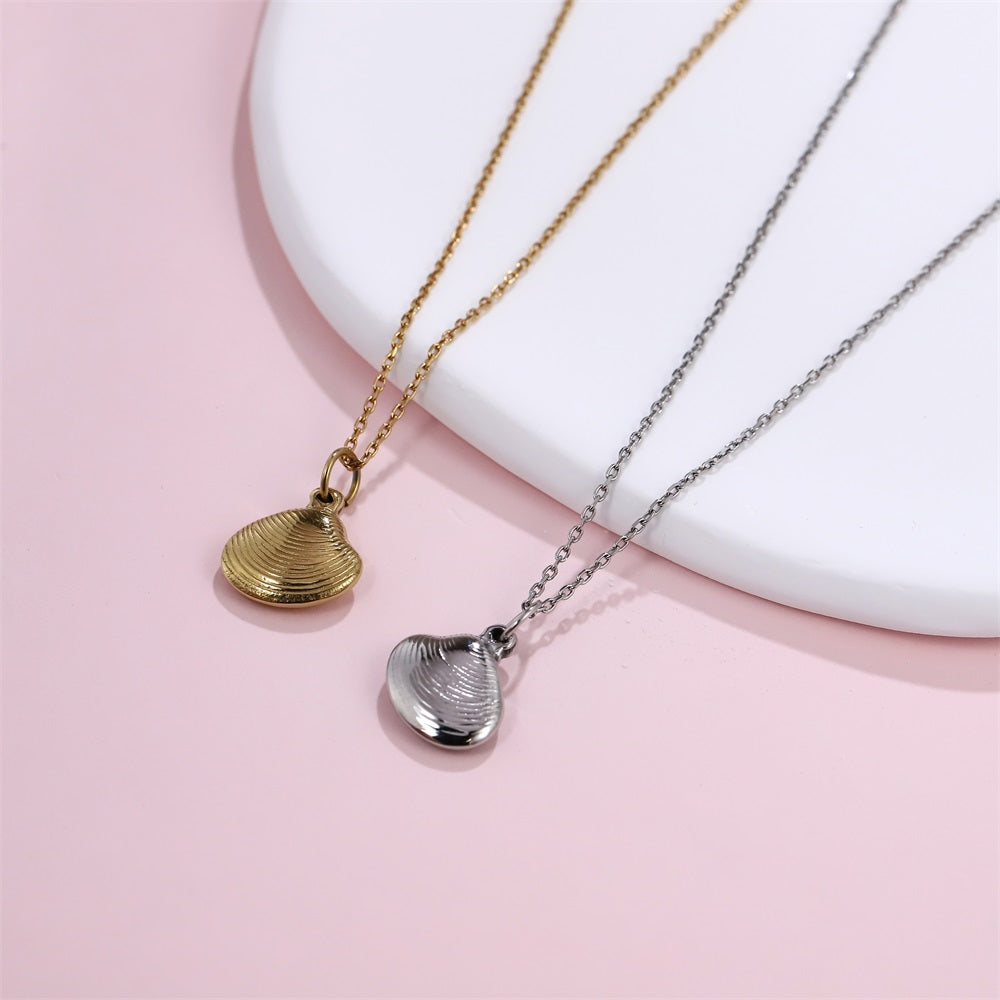 PSS1348 STAINLESS STEEL CLAM SHELL PENDANT