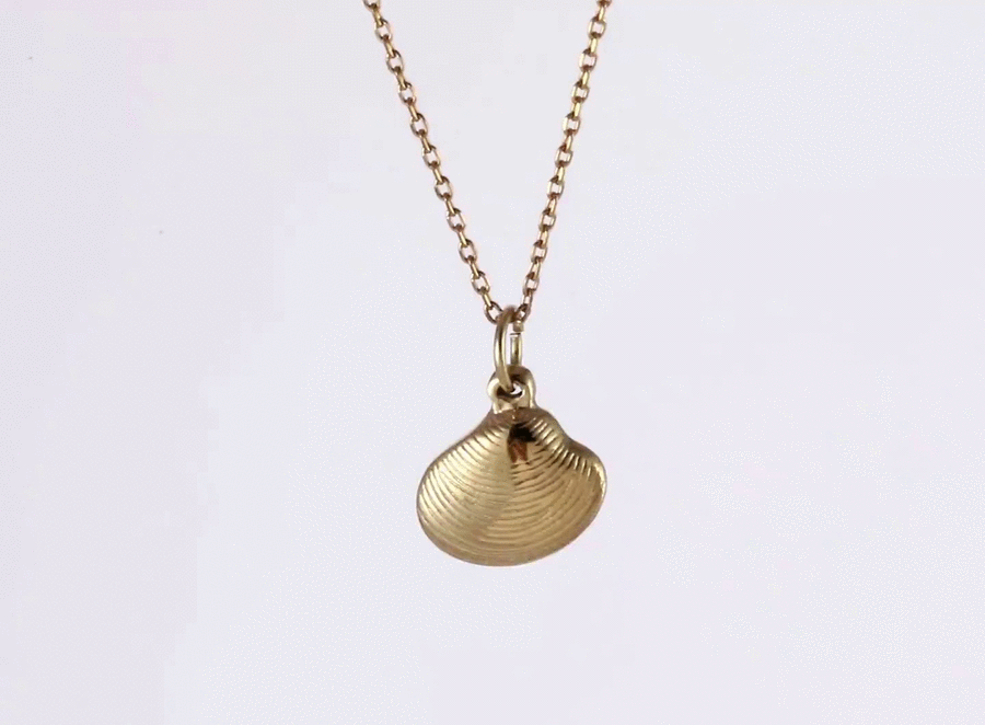 PSS1348 STAINLESS STEEL CLAM SHELL PENDANT