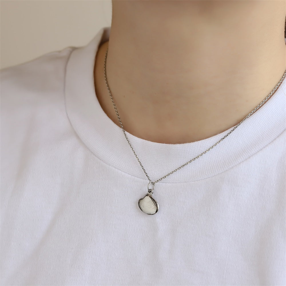 PSS1348 STAINLESS STEEL CLAM SHELL PENDANT